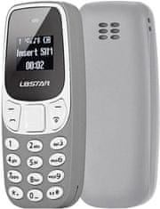 Zaparkorun.cz Miniaturní mobilní telefon L8STAR BM10, šedý