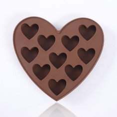 Zaparkorun.cz Silikonová forma na čokoládu nebo na led ve tvaru srdce