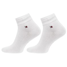 Tommy Hilfiger 342025001 Tommy Hilfiger pánské kotníkové ponožky 2 páry v balení, bílá, 43-46