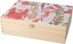 Čisté dřevo Dárková dřevěná krabička - Mikulášská nadílka pro děti