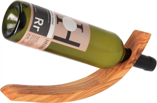 Čisté dřevo Protiváhový stojan na víno z olivového dřeva