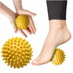MH Star Masážní míček s bodlinkami 10cm - žlutý