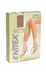 Knittex Pepe beige dámské silonkové ponožky 2páry Barva: tělová, Velikost: UNI