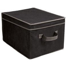 5five Kontejner na textil BOX M, 30x40x24 cm, černá barva