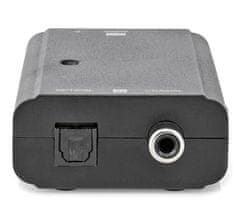 Nedis ACON2509BK - Digitální audio převodník | 2cestný | Vstupní konektor: 1x S / PDIF (RCA) Zásuvka / 1x TosLink Zásuvka |