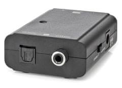 Nedis ACON2509BK - Digitální audio převodník | 2cestný | Vstupní konektor: 1x S / PDIF (RCA) Zásuvka / 1x TosLink Zásuvka |