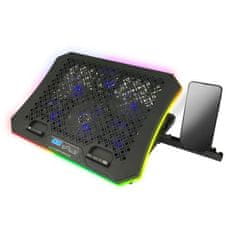 Esperanza Chladící podložka herní pod notebook LED RGB černá EGC109