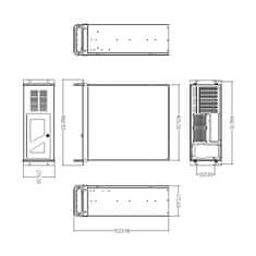 DATACOM Server Case 19" IPC970 480mm, bílý - bez zdroje