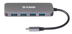 D-Link USB-C to 4-Port USB 3.0 Hub with Power Delivery