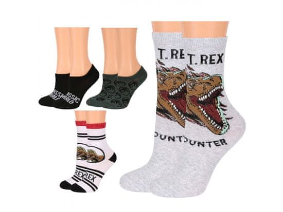 sarcia.eu Jurassic World Sada chlapeckých ponožek, dlouhé ponožky, podnožky 4 páry, OEKO-TEX
