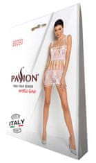 Passion Passion Bodystocking BS090 (Bílá), síťované dámské šaty