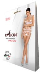 Passion Passion Bodystocking BS089 (Bílá), síťované dámské šaty