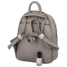 BELLA BELLY Dámský koženkový batoh s přední kapsou Iris, šedý