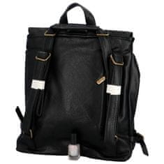 Coveri WORLD Jednoduchý dámský koženkový batoh Eduarde, černá