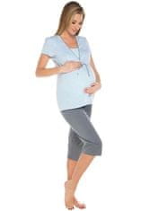 ITALIAN FASHION Dámské těhotenské a kojící pyžamo Felicita modro-šedá - Italian Fashion modro-šedá L