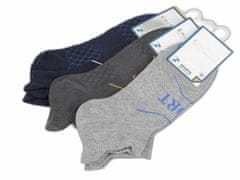 Kraftika 3pár (vel. 39-42) mix pánské bavlněné ponožky kotníkové