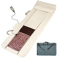 tectake Masážní matrace Shiatsu s vyhřívací nefritovou poduškou