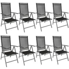 tectake 8 Zahradní židle hliníkové