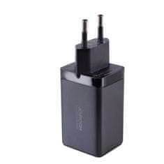 Joyroom TCG01 GaN síťová nabíječka USB / 2x USB 65W + kabel USB-C, černá