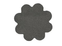 Vopi Kusový koberec Color Shaggy šedý kytka 120x120 kytka