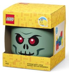 LEGO Úložná hlava (velikost L) - zelený kostlivec
