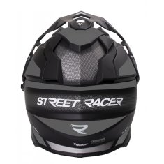 Street racer Enduro přilba Tracker černo-šedá Velikost: L