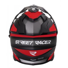 Street racer Enduro přilba Tracker černo-červená Velikost: M