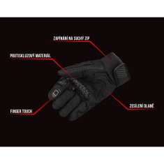 Street racer Dámské rukavice na motorku Stunt černé Velikost: L