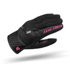 Street racer Dámské rukavice na motorku Stunt černo-růžové Velikost: XS