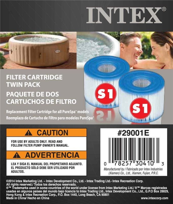 INTEX Náhradní filtrační kartuše typ A, twin
