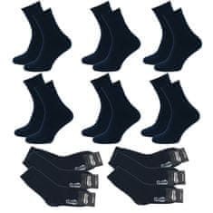 Aleszale 6x bavlněné tlusté teplé froté ponožky 36-38 - Námořnická modř