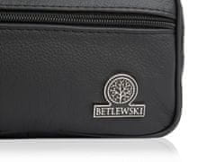 Betlewski Černá kožená kabelka Bsg-10
