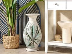 Beliani Dekorativní terakotová váza 53 cm krémově bílá RAWAS