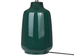 Beliani Keramická stolní lampa zelená CARETA