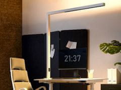 Beliani Kovová kancelářská LED lampa stříbrná OCTANT