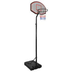 Greatstore Basketbalový koš černý 282–352 cm polyethylen