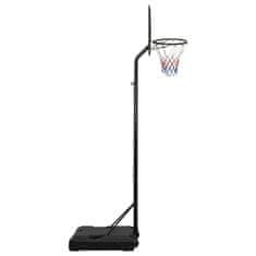 Vidaxl Basketbalový koš černý 282–352 cm polyethylen