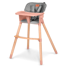 Lionelo Dřevěná jídelní židlička KOEN Barva: pink rose