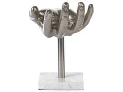 Beliani Dekorativní figurka stříbrná MANUK