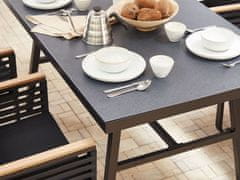 Beliani Zahradní stůl hliníkový 150 x 90 cm černý CANETTO