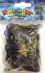 Rainbow Loom Original-gumičky-600ks-perské- modré/zlaté