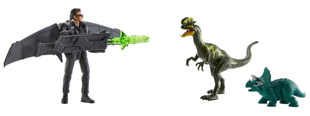Levně Mattel Jurassic World Ian Malcolm s dinosaury a doplňky HLN18