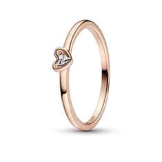 Pandora Nádherný bronzový prsten se zirkonem Rose 182495C01 (Obvod 50 mm)