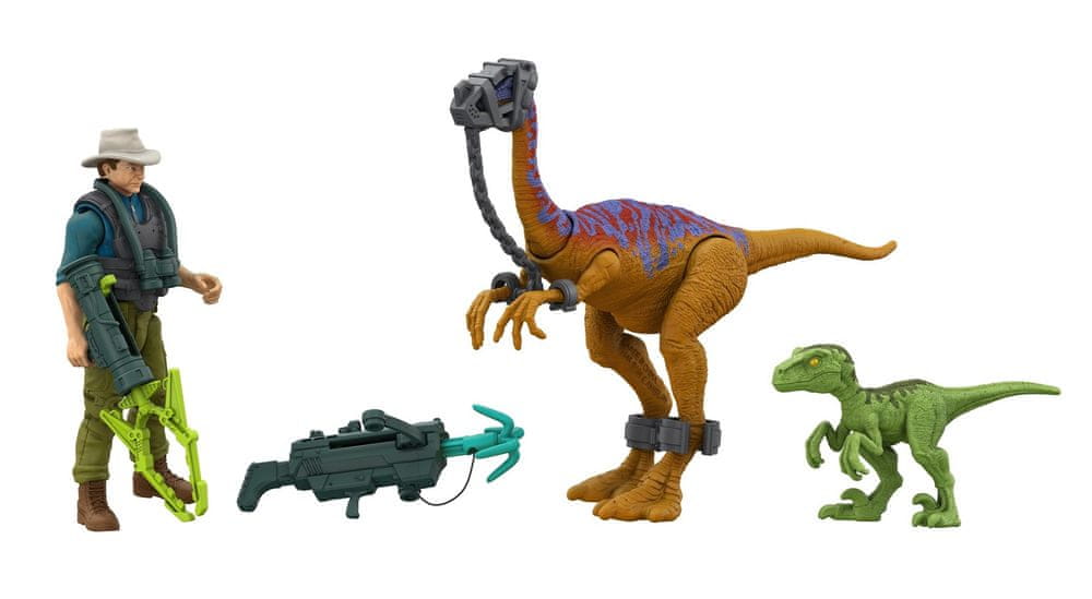 Levně Mattel Jurassic World Alan Grant s dinosaury a doplňky HMM24