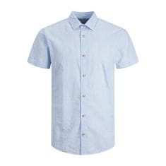 Jack&Jones Pánská košile JJESUMMER Slim Fit 12220136 Cashmere Blue (Velikost L)