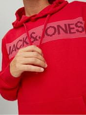 Jack&Jones Pánská mikina JJECORP 12152840 True Red Play-3 (Velikost XL)