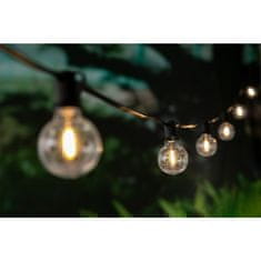 LUMILED Zahradní svítidlo LED světelný řetěz 15,20m GIRLANDA DOLLIS s 30x LED dekorativní koule + DÁLKOVÉ OVLÁDÁNÍ