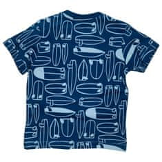 Kidaxi  Set kraťasy s kšandami a tričko ze 100% bavlny s 3D potiskem , modrá, 92