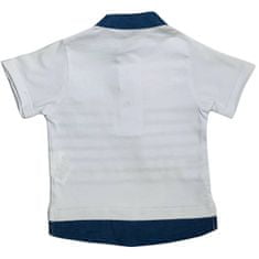 Kidaxi Set kraťasy s kšandami a tričko s límečkem , bílá, 74