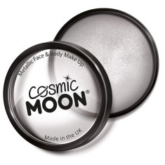 Smiffys Barva na obličej a tělo Cosmic Moon metalická stříbrná